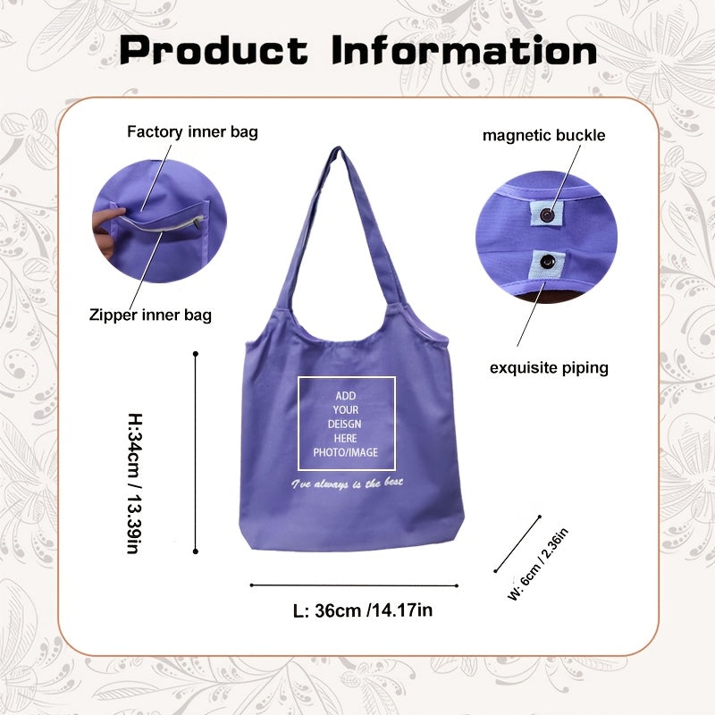 Qualitative Purple Shoulder Bag, Self-Defined Photo/text/logo Backpack, | Business-Ready Branded – image 4