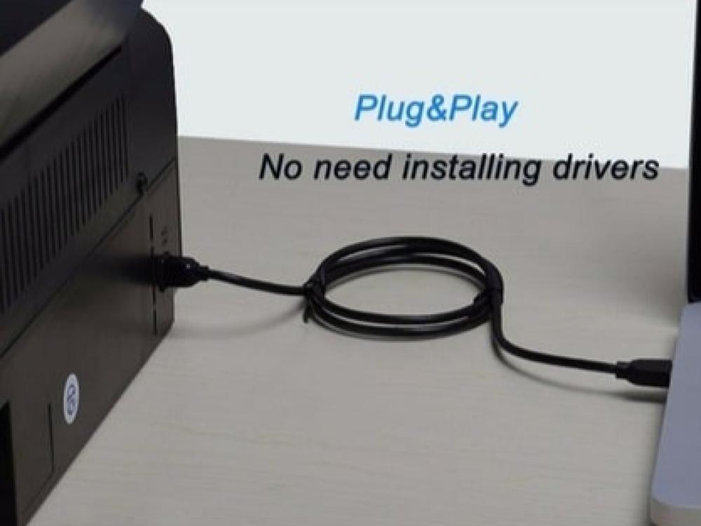 High-speed USB 2.0 printer cable, 3 meters — product image 3