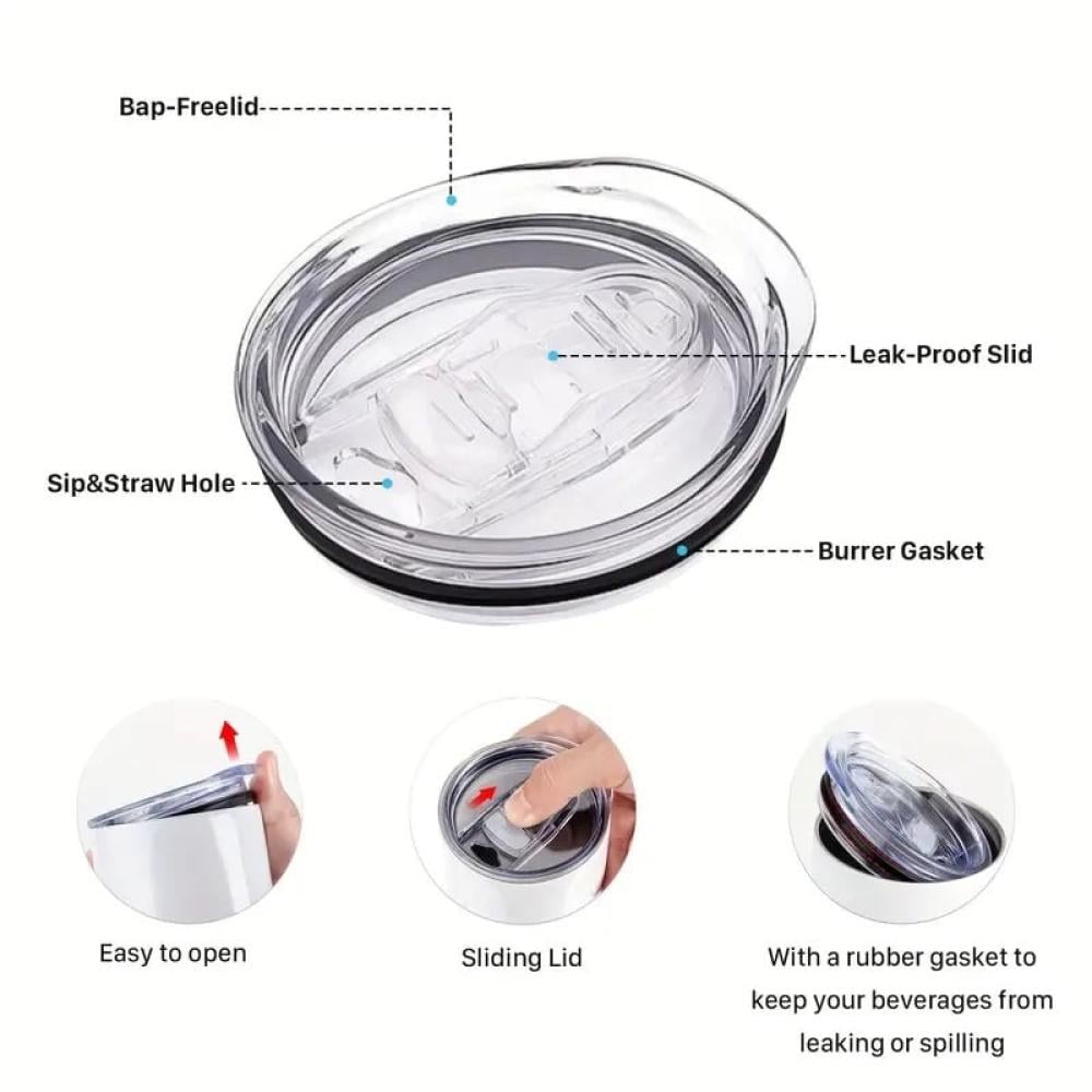 Stainless steel beverage container with straw lid 30 oz — product image 3