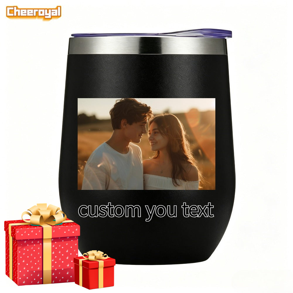 -12oz Stainless Steel Coffee Cup - Custom Insulated Coffee Tumbler, Outdoor | Promotional Tumbler & – image 3