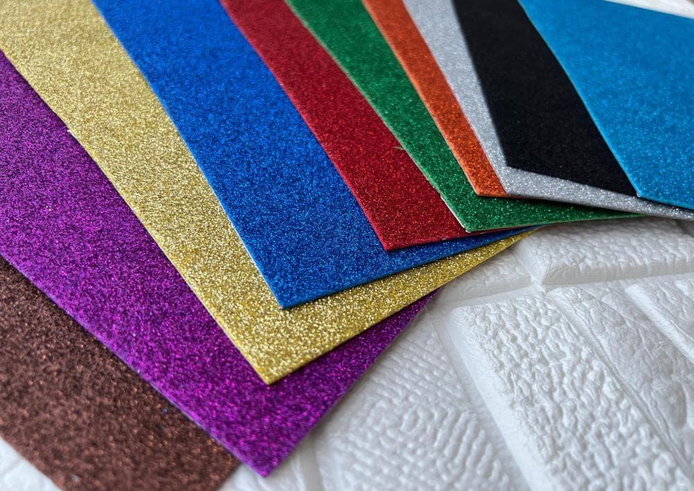 Glitter sticker foam paper, A4 size, 10 sheets — product image 4