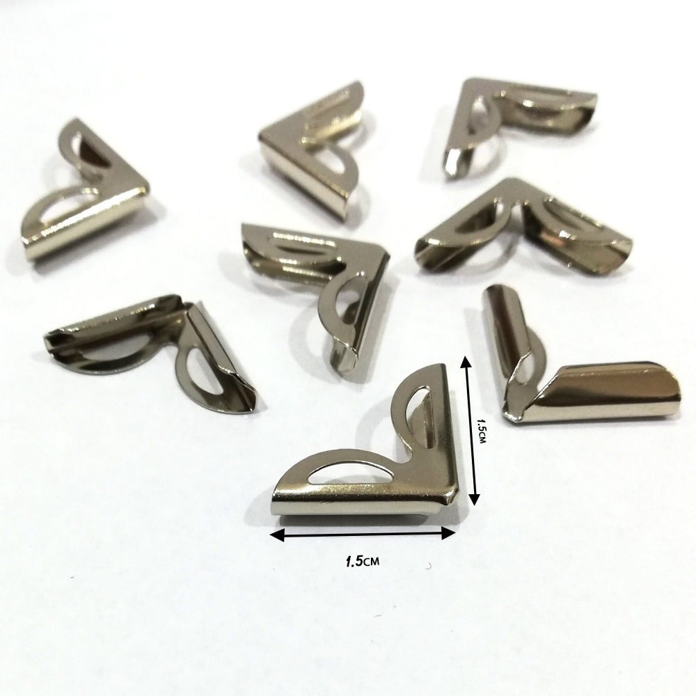 Silver corners, 50 pieces, size 1.5 * 1.5 cm — product image 1