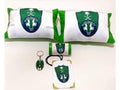 Car accessories, white velvet middle, plain green leather edges — product image 1