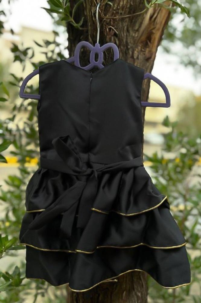 Black embellished Ramadan dress for girls with a luxurious royal design for the year 2026 — product image 5