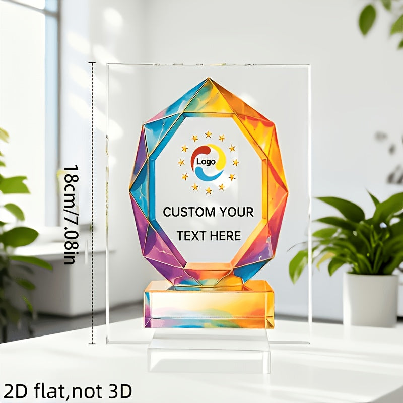 Custom Acrylic Trophy Suitable for Awards, Corporate Events & Competitions - | Photo-Printed Corporate – image 2