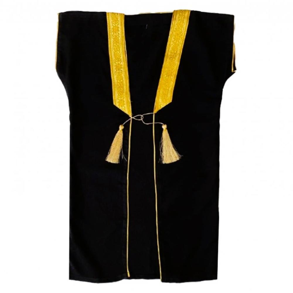 Luxurious plain black bisht for boys - royal quality of printing and embroidery — product image 2