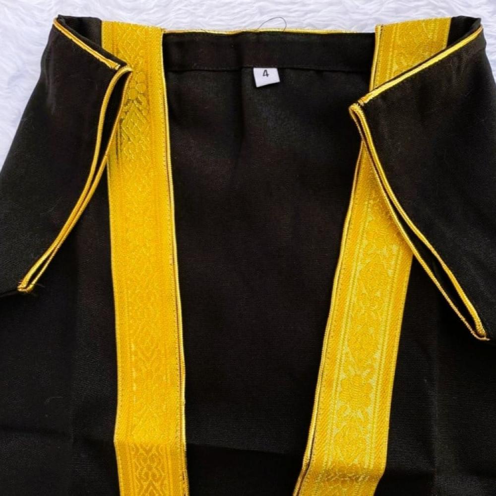 Luxurious plain black bisht for boys - royal quality of printing and embroidery — product image 4