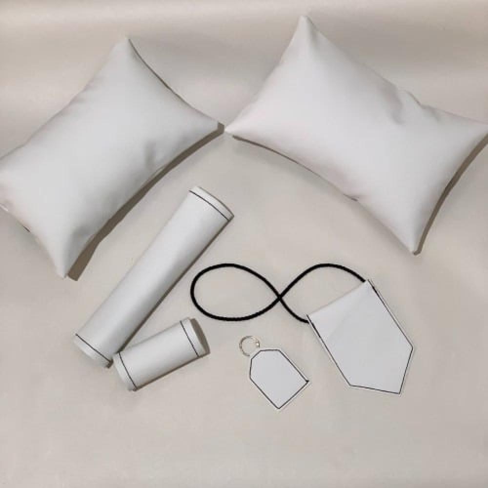 Car accessories, full white leather blank and unprinted — product image 2