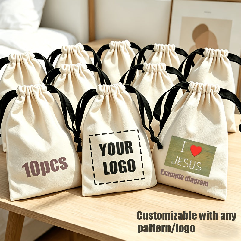Personalized Event Favor – Gift for Her/Him 10pcs/25pcs Custom Pattern Drawstring Gift – image 3