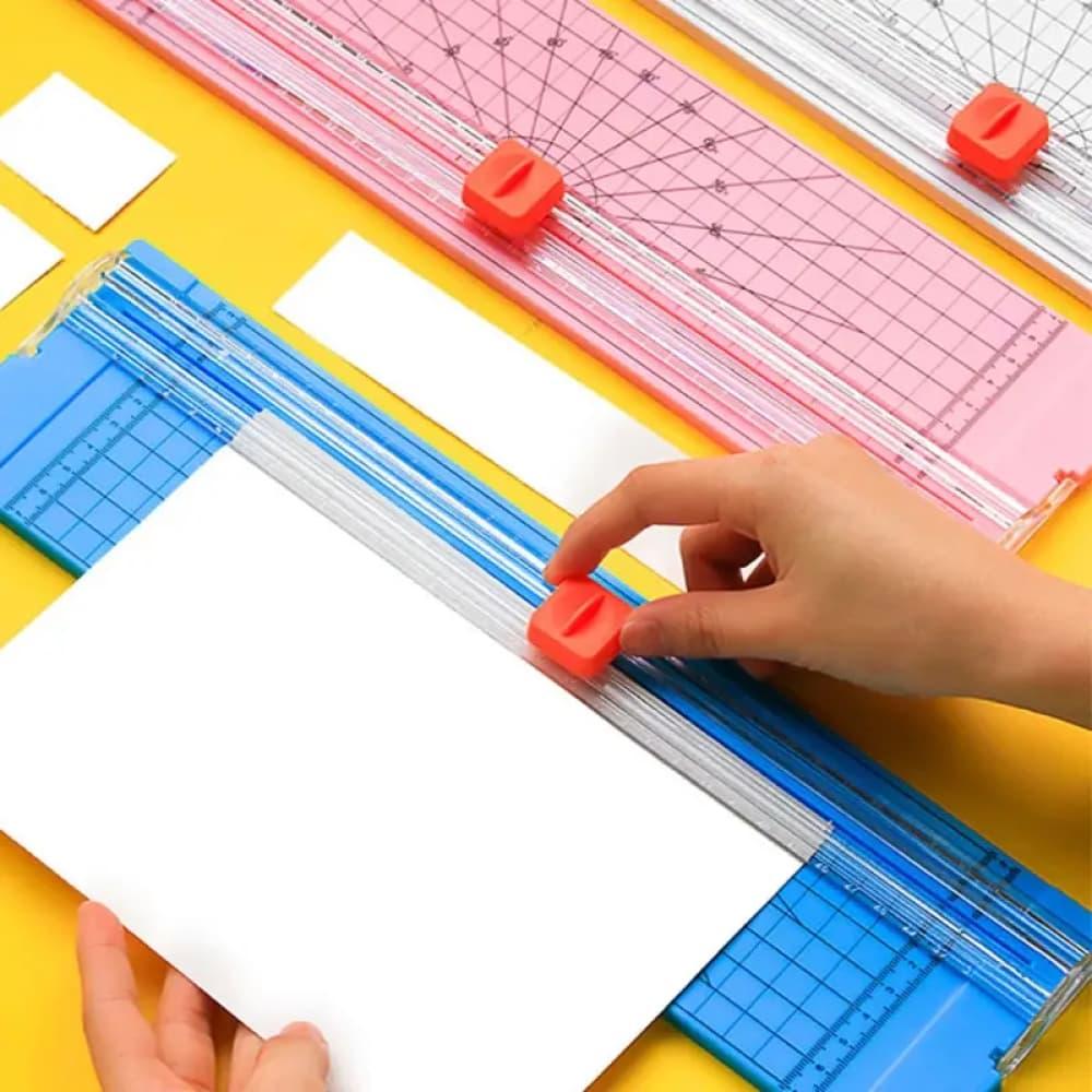 Manual paper cutter, purple color, A3/A4 size - safe and easy to use — product image 4