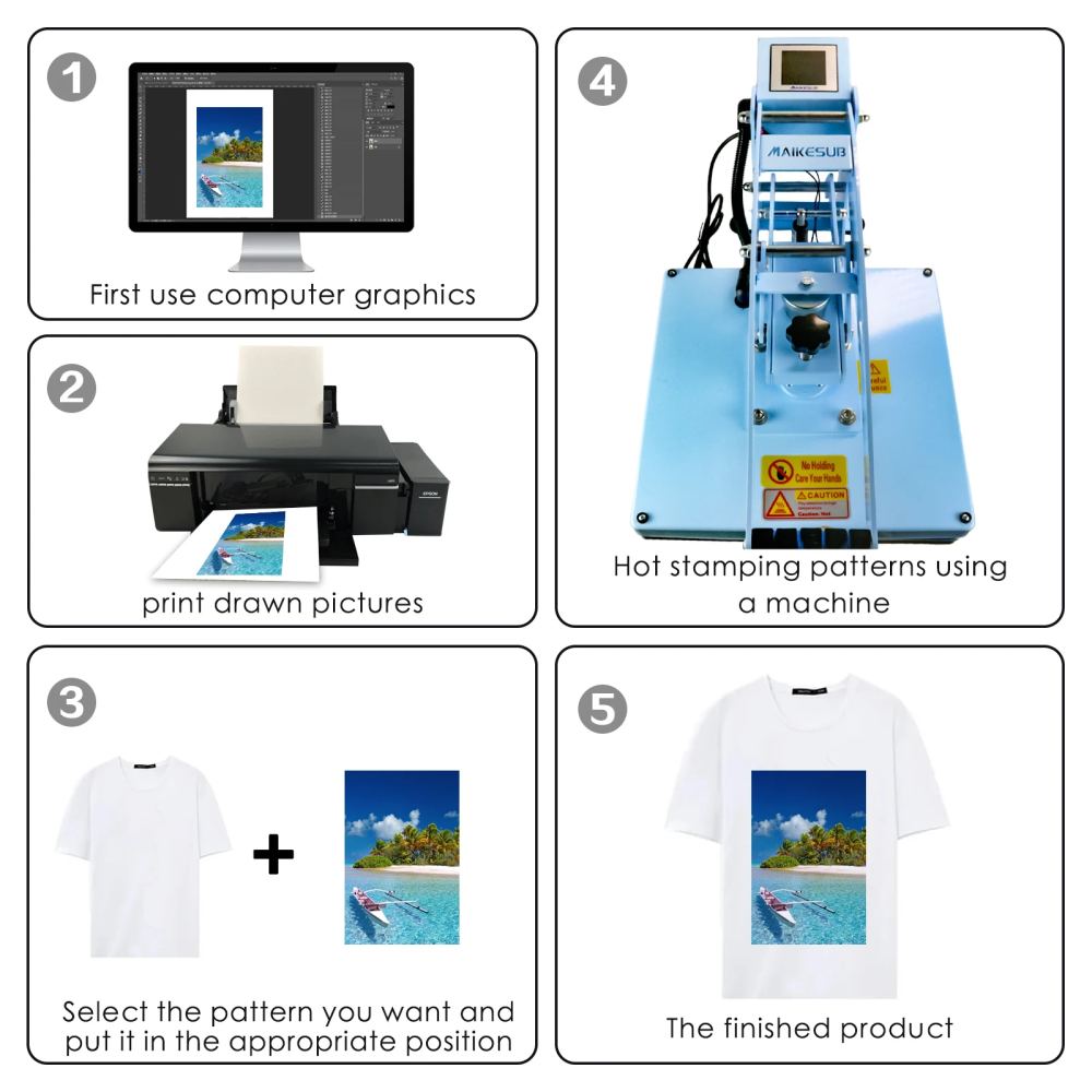Flat heat press with automatic drawer, 40*50 cm — product image 7