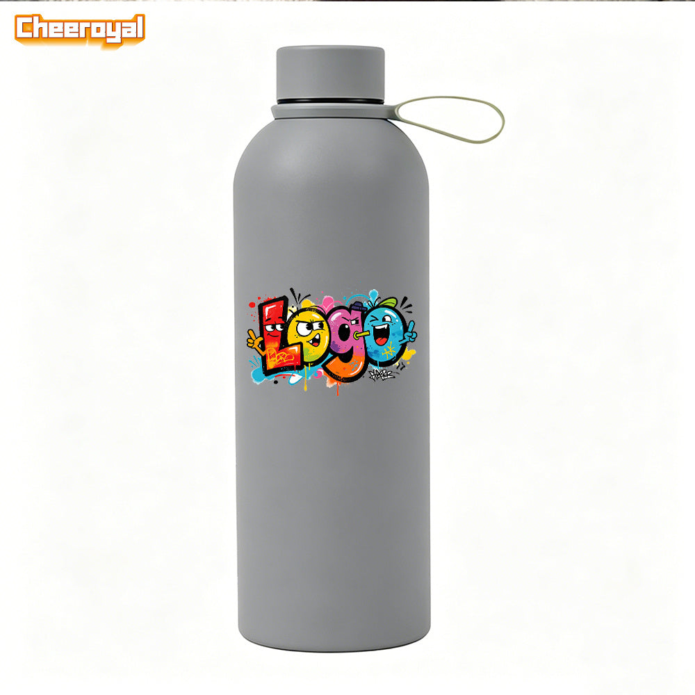 Corporate Custom -18Oz Stainless Steel Narrow Mouth Sports Water Bottle, Custom with Handle – Corporate – image 3