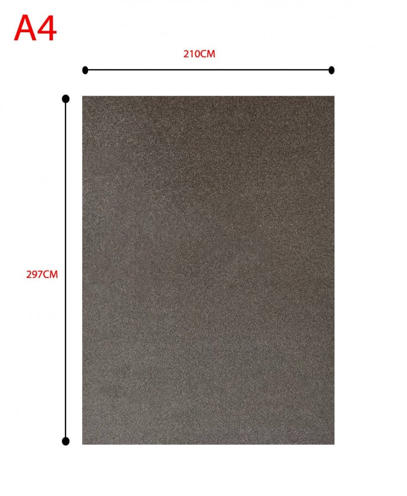 A4 black glitter surface sticker — product image 1