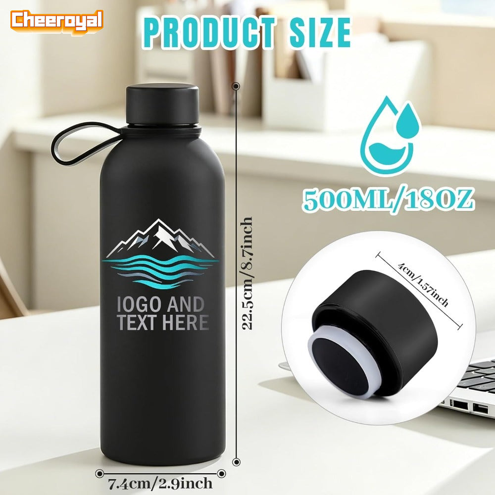 Design-Your-Own Custom Water Bottle, 17oz Insulated Tumbler, Can Be Printed with Images and – Team – image 2