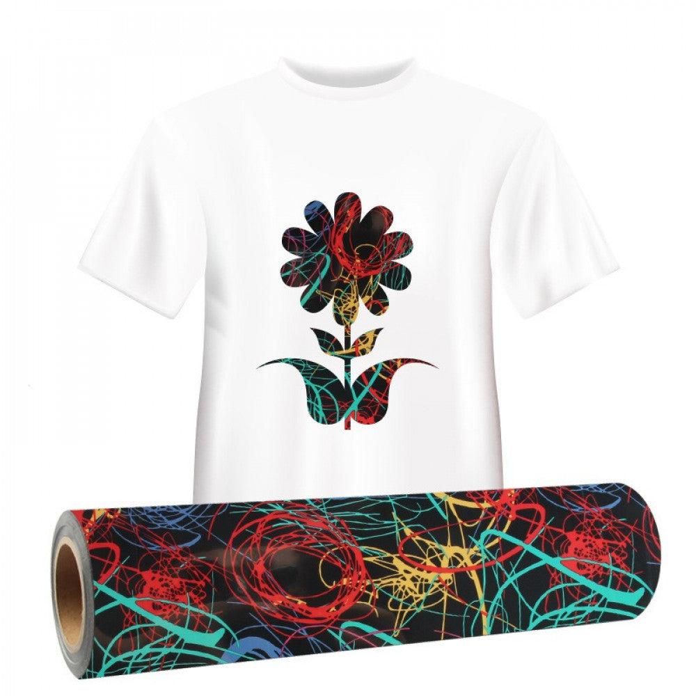 3D heat-transfer vinyl, 3D pattern, color stripes — product image 1