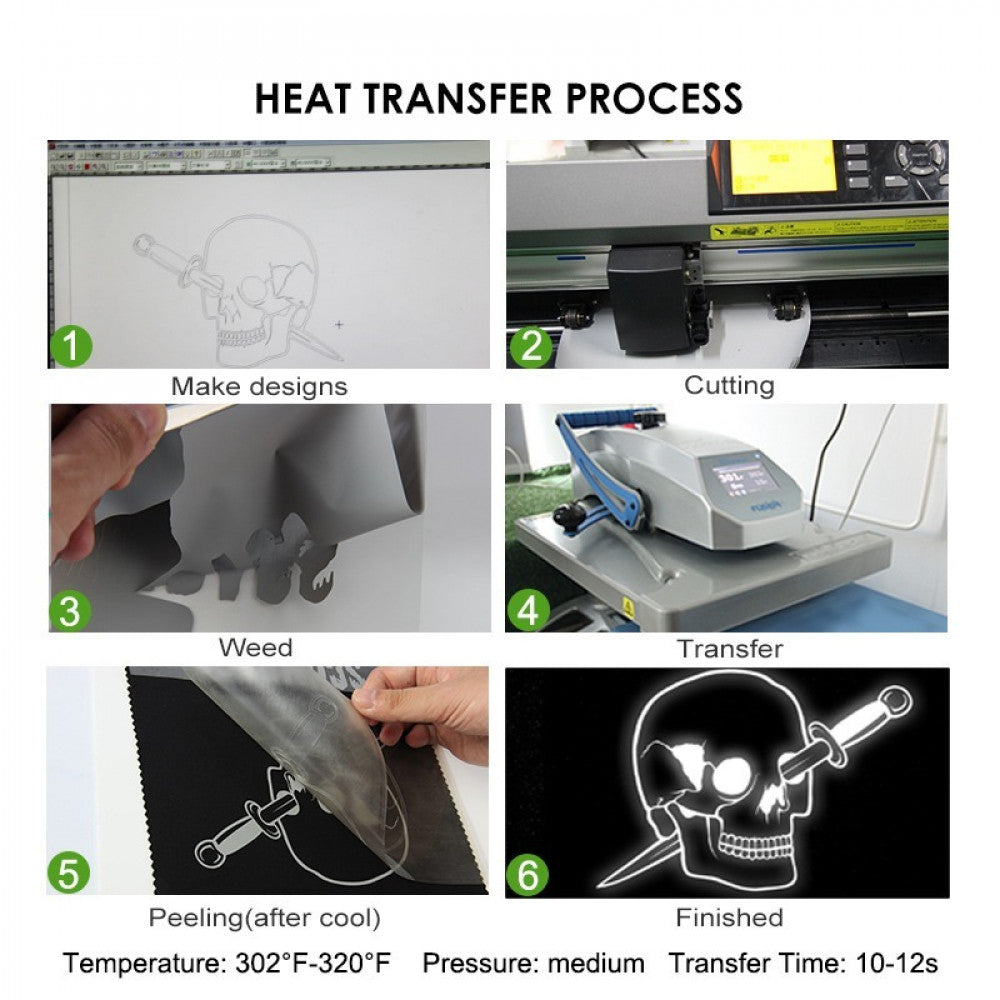 heat-transfer vinyl dark gray reflective fabrics1 — product image 2