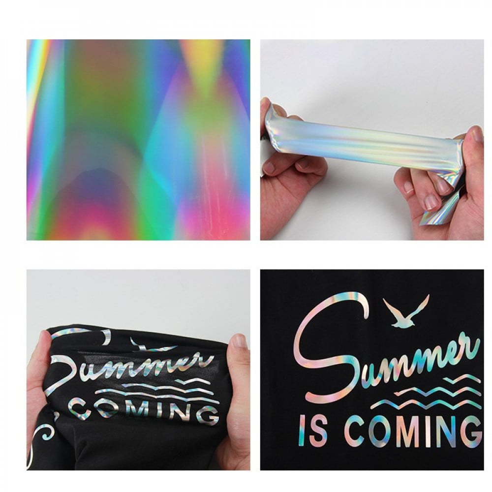 White color changing hologram heat-transfer vinyl — product image 4
