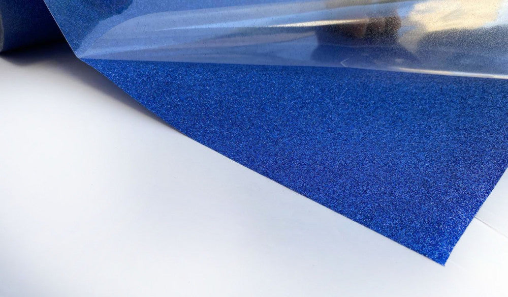 heat-transfer vinyl blue glitter fabric — product image 3