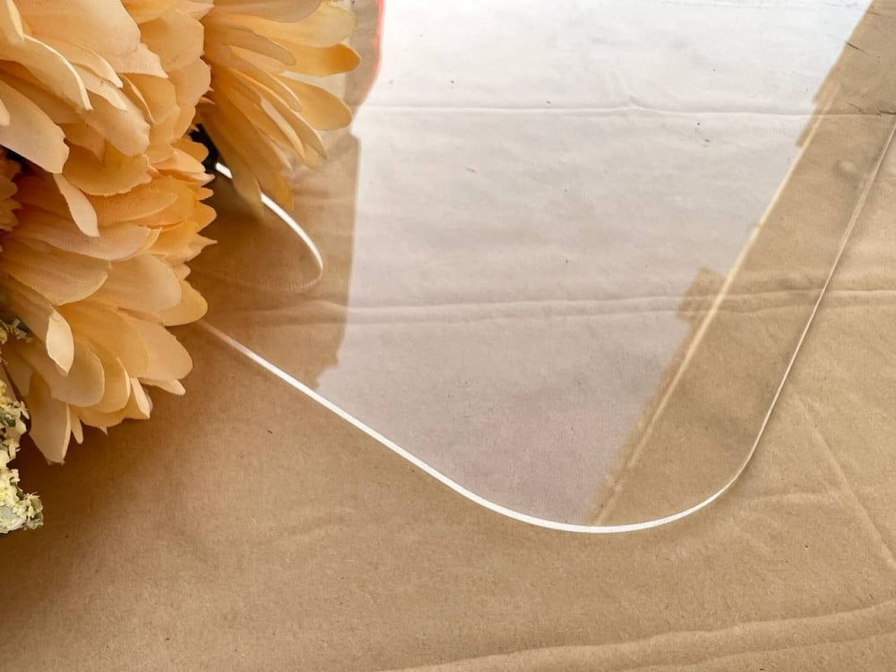 Luxury transparent acrylic serving tray with handles - size 30x40 cm — product image 3