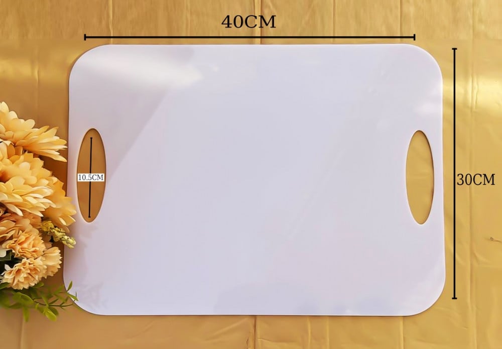 White acrylic serving tray, size 30 * 40 cm — product image 2