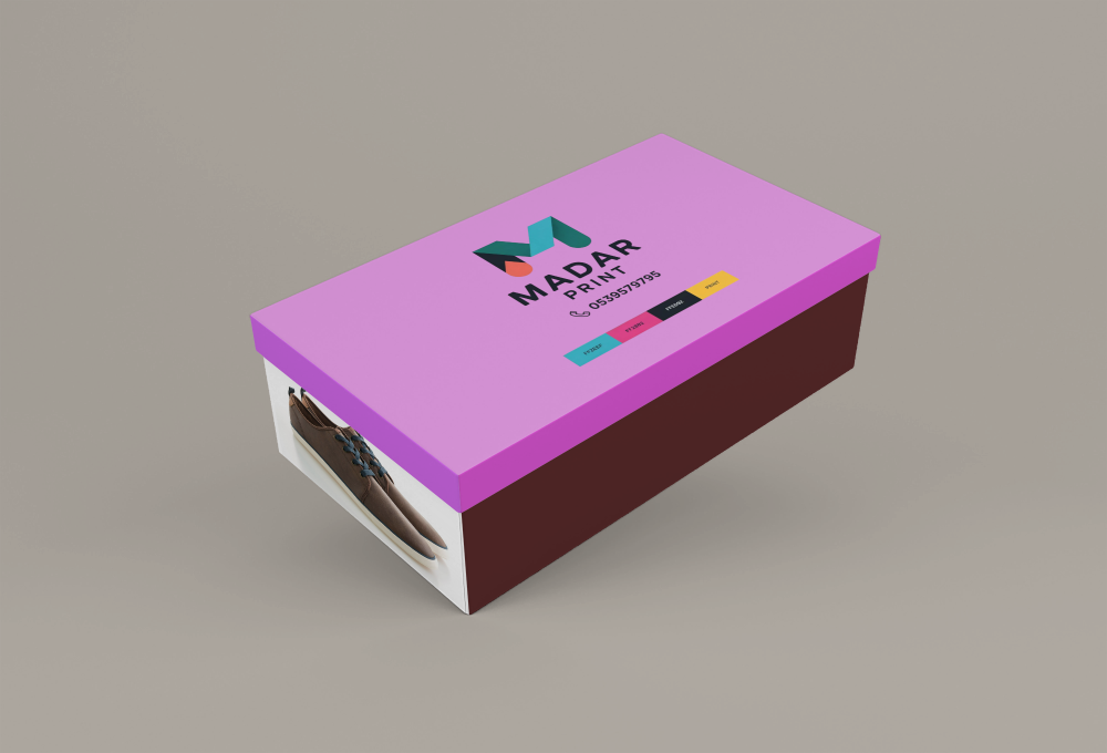 صندوق أحذية مطبوع مخصص للرجال والنساء والأطفال - تغليف أنيق ومتين