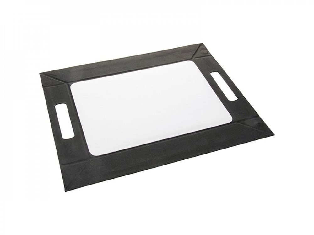 Black leather tray with sublimation print — product image 3