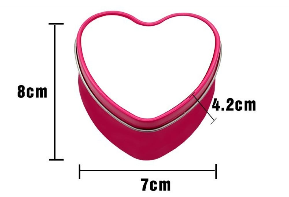 Heart-shaped metal box, sublimation pink color — product image 1