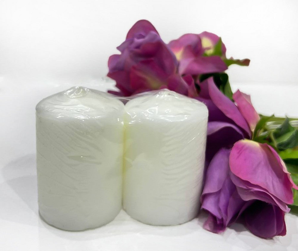 Home Decor White Cylinder Candle - 5.5x7 cm Plain — product image 3
