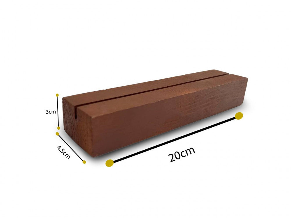 Wooden stand for acrylic panels 20 cm brown A4 — product image 2