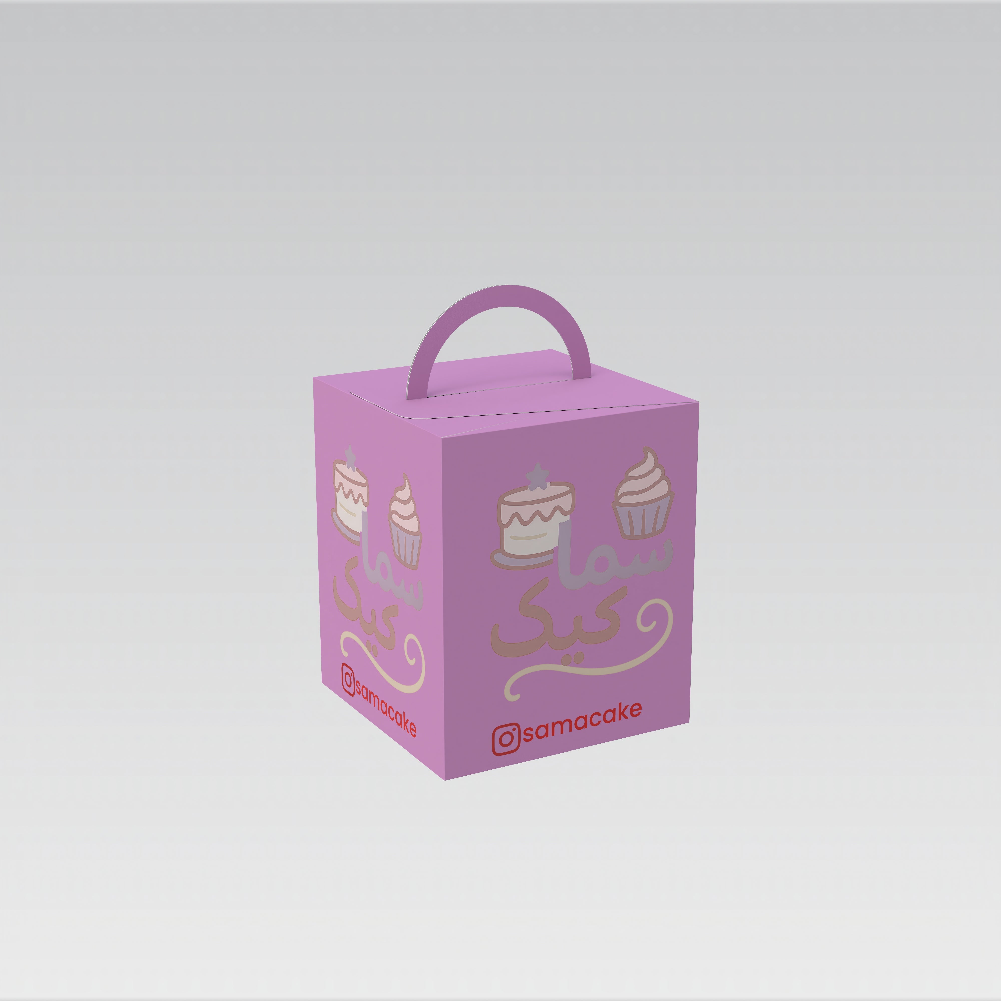 cake box length 23.5 cm width 23.5 cm  height  28 cm - مطبعة مدار