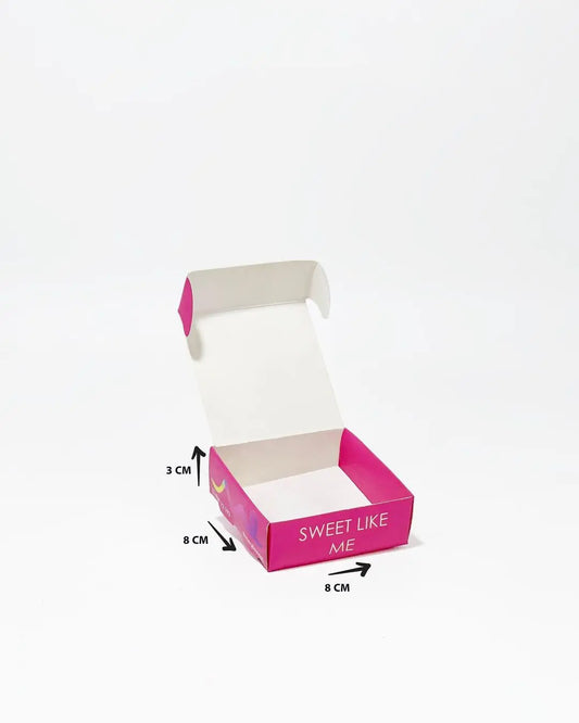 packaging take away gift box size 8×8×3 cm 