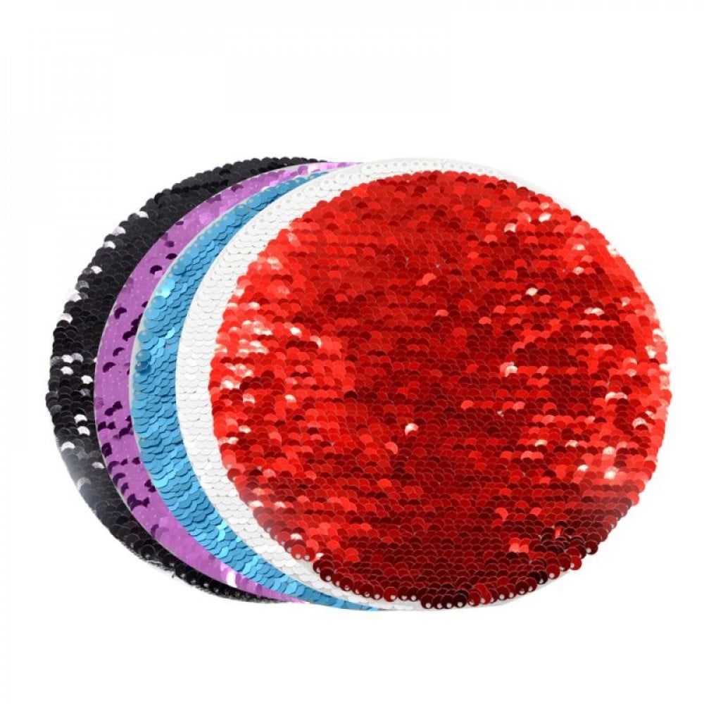 Blank circle adhesive sequin fabric, 16*16cm — product image 1