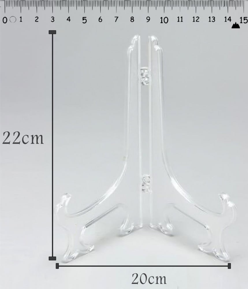 Transparent plastic stand, size 22 cm — product image 1