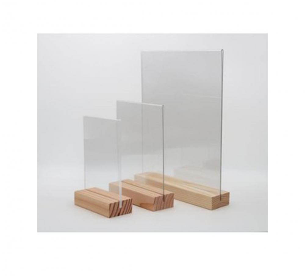 Wooden stand for acrylic panels 30cm (A3) — product image 4