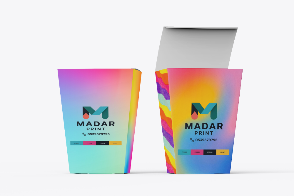 علبة تغليف الوجبات السريعة على شكل حرف V