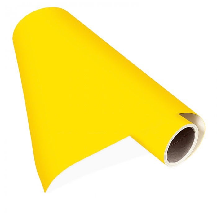 Matte yellow adhesive vinyl, 100*30 cm — product image 1