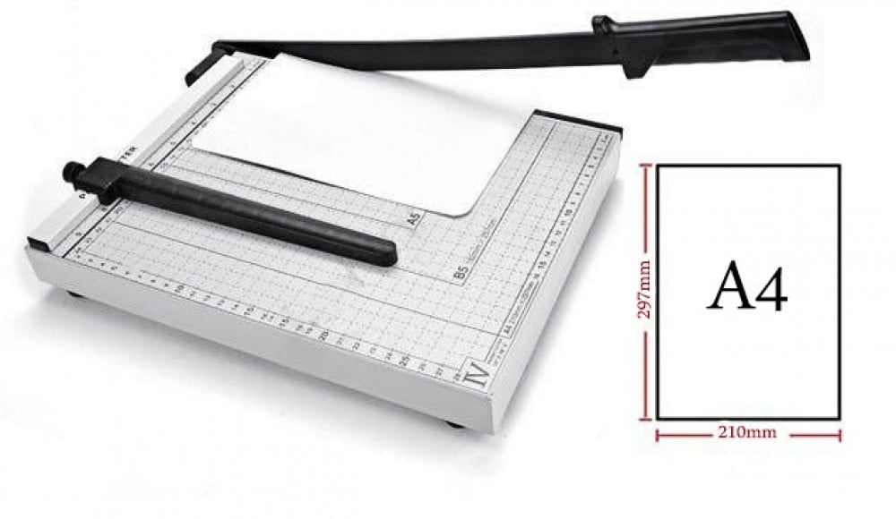 Manual paper cutter, A4 size - safe and easy to use — product image 2