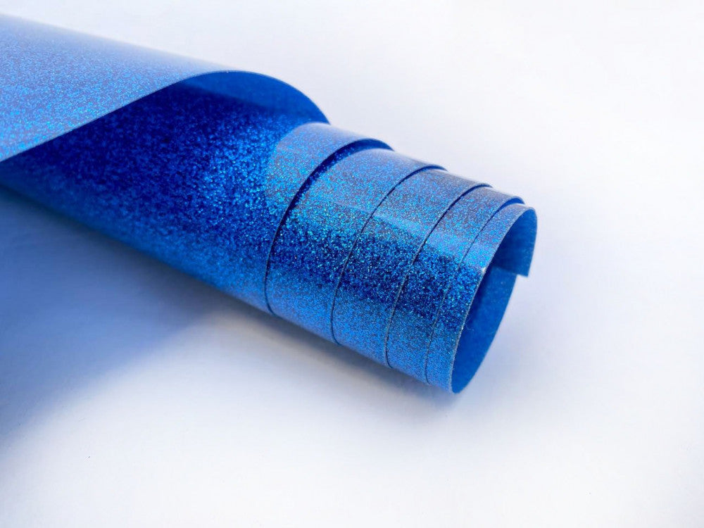 heat-transfer vinyl, blue glitter fabrics, light shades — product image 1
