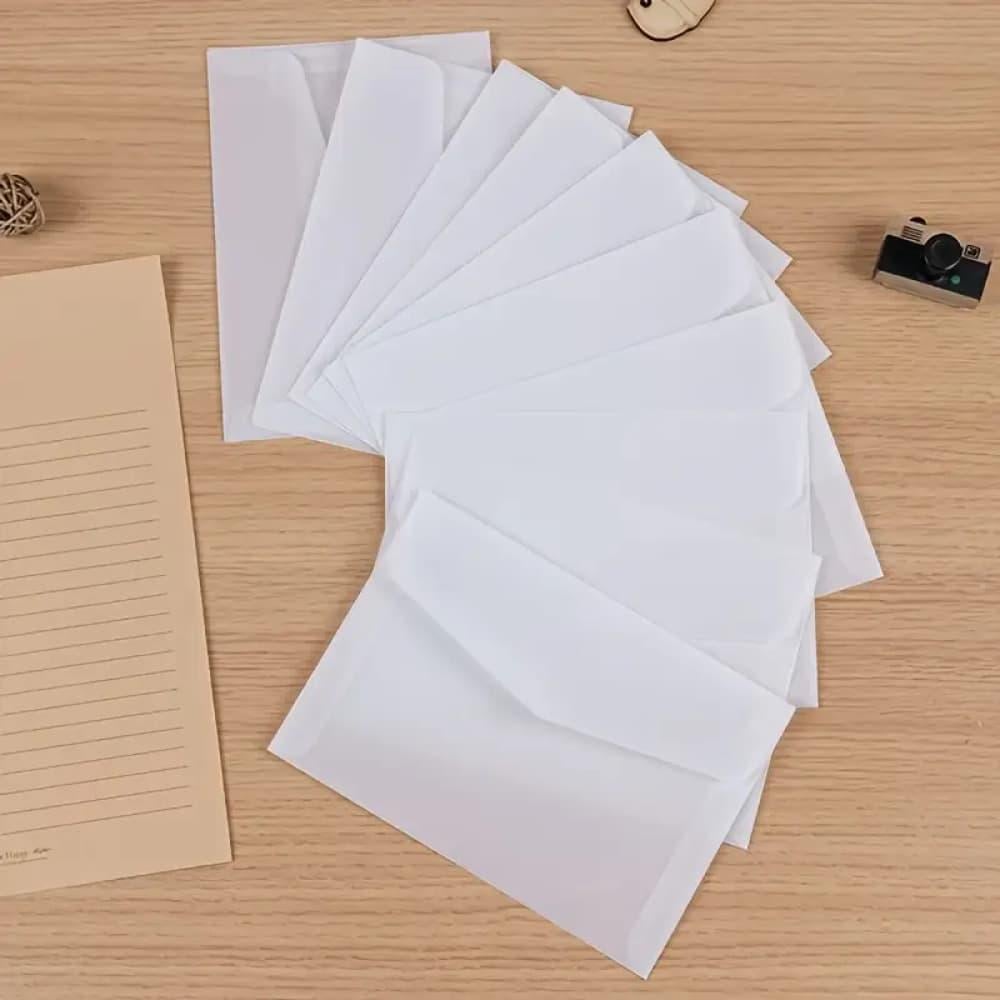 Transparent snow-colour paper envelope, size 16 * 11 cm, 10 pieces — product image 3