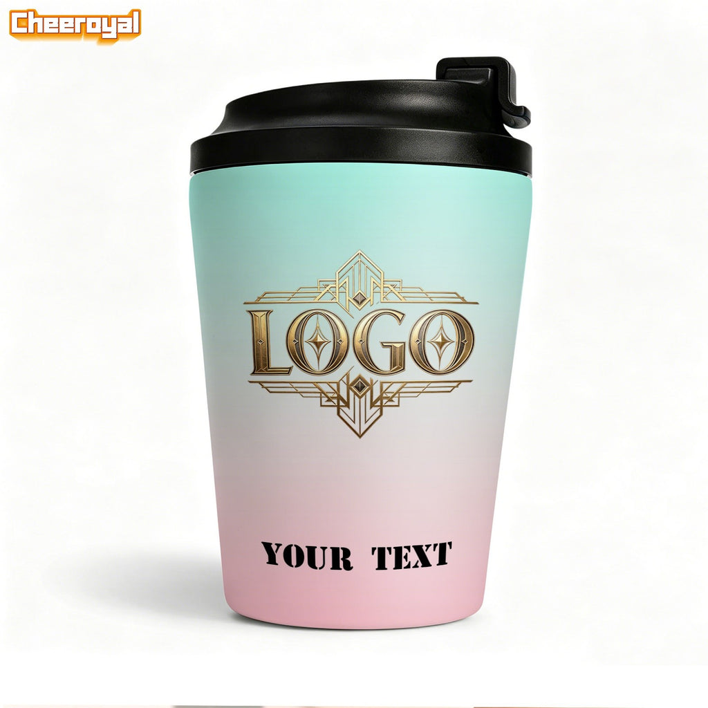 Brand-Forward 12Oz Double Wall Stainless Steel Insulated Coffee Mug, with Personal Photo, – Business – image 1