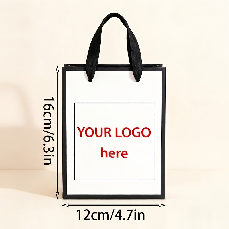 Logo-Ready Packaging & Label – Gift for Her/Him 25pcs - Pattern Small Paper Bags - Supports Custom – image 2