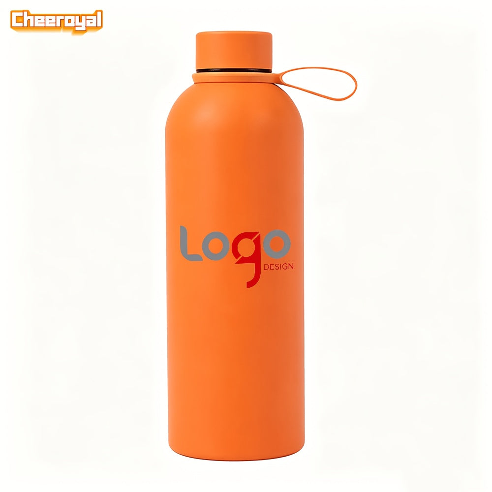 Logo-Ready Tumbler & Bottle – 18oz Stainless Steel Double-Wall Insulated Narrow-Mouth Sports Water – image 3