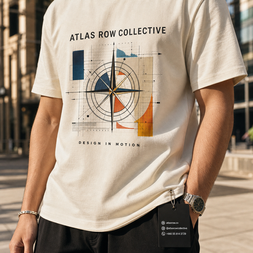 قميص تي - شيرت مطبوع حسب الطلب من طراز Atlas Row Collective DTF في بيئة حضرية