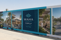 Custom WAHA DISTRICT urban development perimeter hoarding