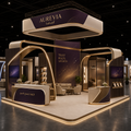 AUREVIA 6×6 premium corporate exhibition island