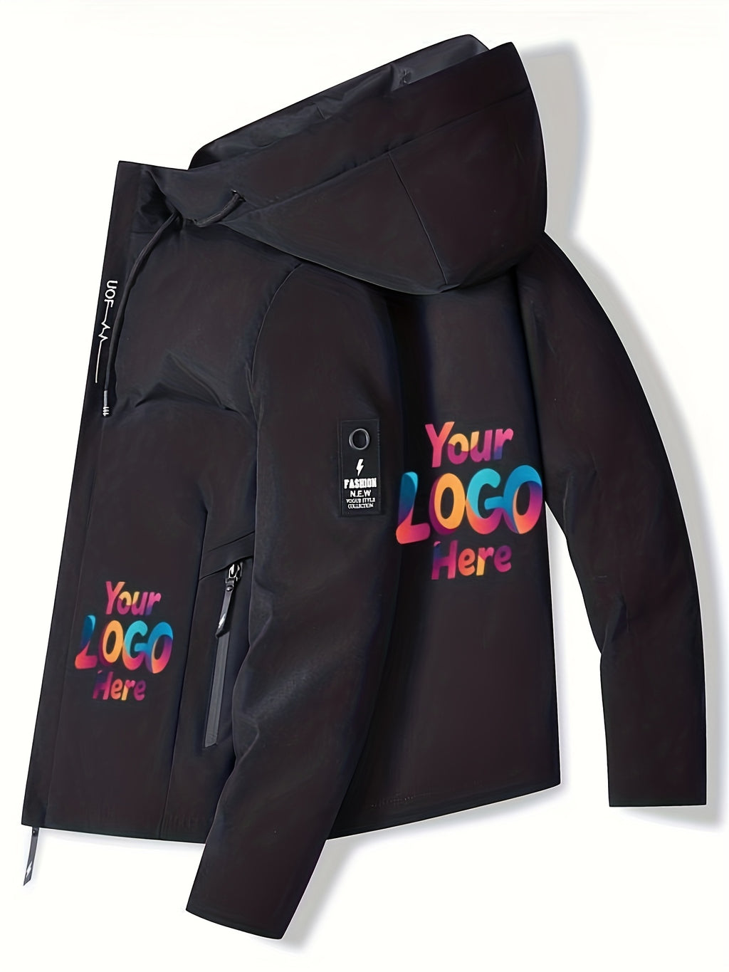 Personalized Logo Apparel – Unisex Custom Jacket - Add Your Logo/Text/Design - Soft – image 1