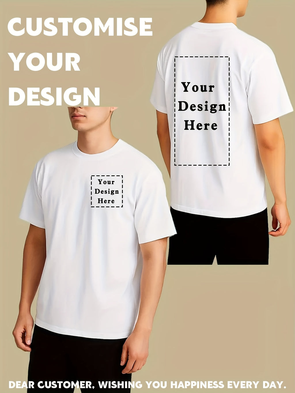 [] Men'S T-Shirt with Double-Sided Printing - Can Be Printed on Chest And | Business-Ready Logo – image 1