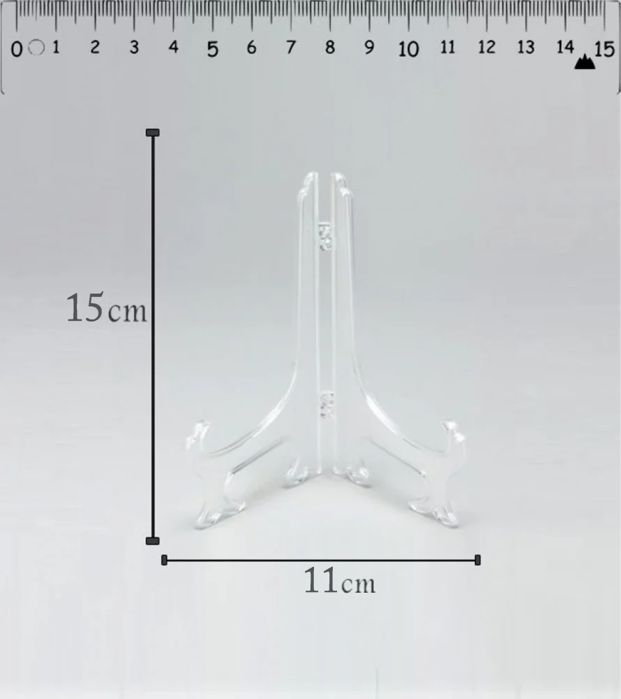 Transparent plastic stand, size 15 cm — product image 1