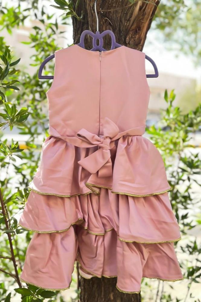 Girls' pink Ramadan dress with a charming shalky design for Gergean 2026 — product image 6