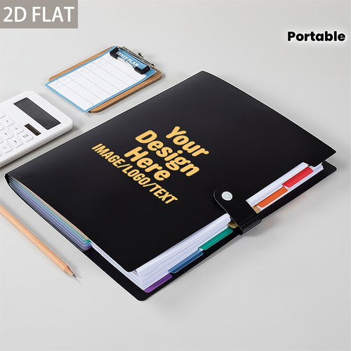 Brand-Forward Custom Name Photo Text Black PP Accordion-Style Expanding File Folder, – Business – image 2